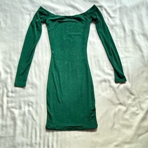 Princess Polly Green Off-Shoulder Bodycon Dress